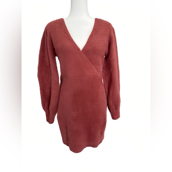 Lulus What A Flirt Rose Pink Eyelash Knit Sweater Dress S Cozy Chic Mini Bodycon - Picture 2 of 9